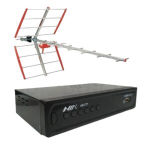 Combo Decodificador + Antena Aérea Exterior Tdt Colombia Cj
